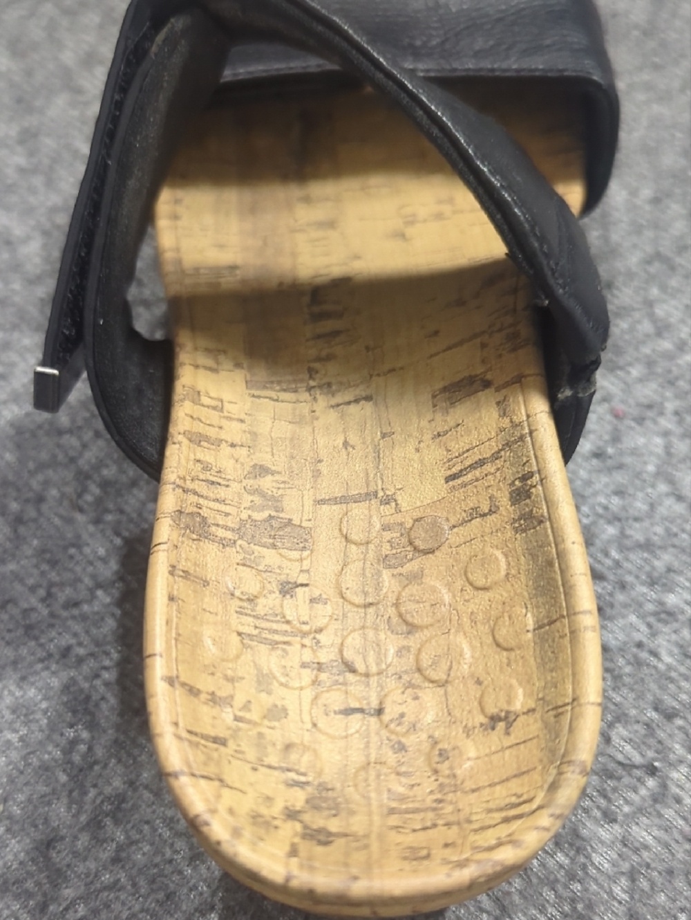 Vionic Sandals Womens 7 Black Double-Strap Pepper Cork Wedge CoastalResort Wear - Picture 7 of 14